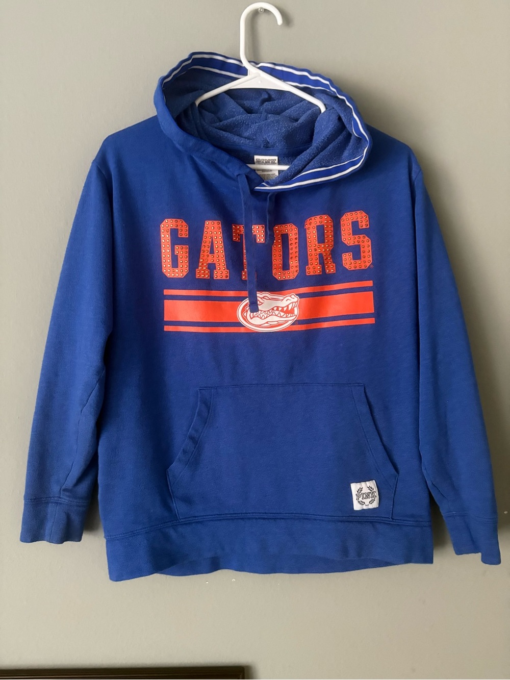 PINK Victoria's Secret Florida Gators Rhinestone Hoodie XS Royal Blue Orange